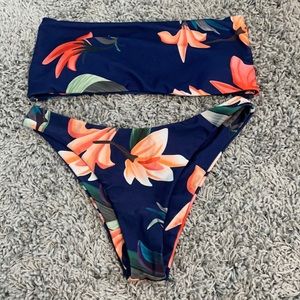 never worn shein bandeau bikini set!